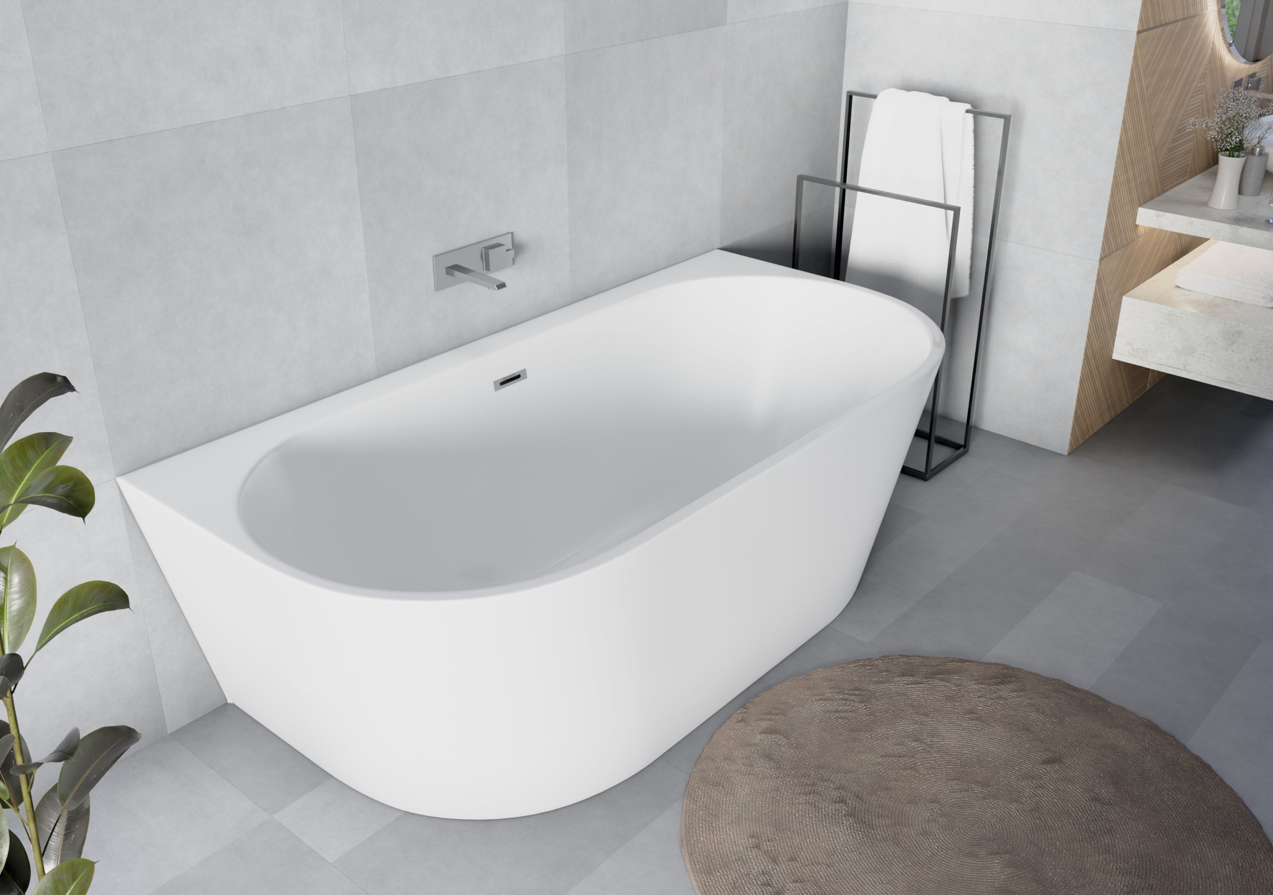 Wanna wolnostojąca z syfonem 170x90x58cm LOGE SEVANTE