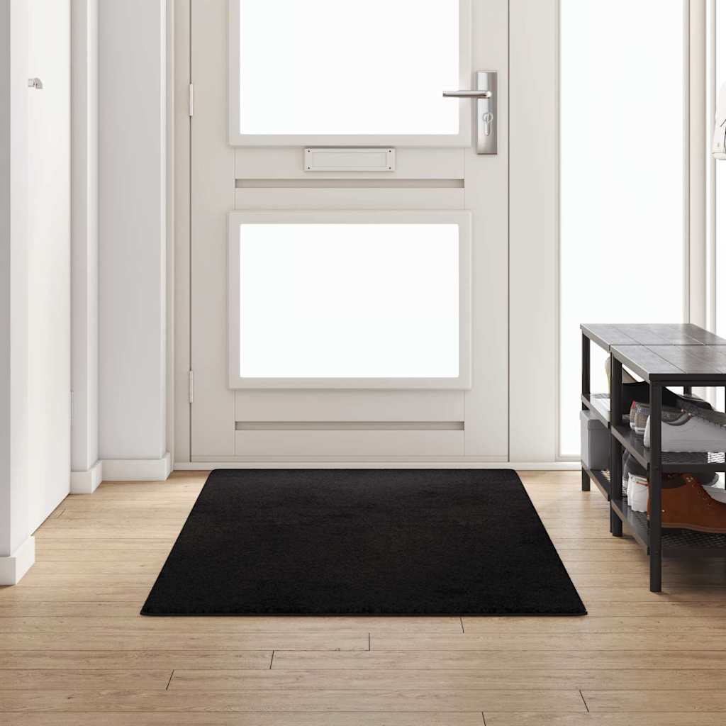 Chodnik dywanowy Czarny 100 x 250 cm 100% Poliester Tuft vidaXL
