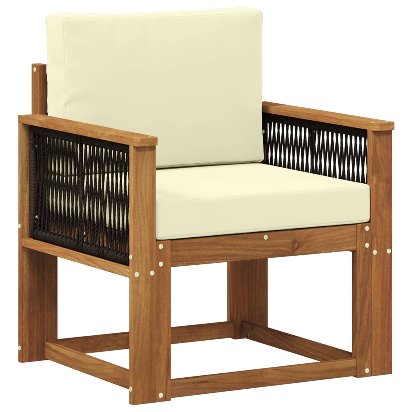 Środkowa sofa ogrodowa Lite Drewno Akacji naturalny