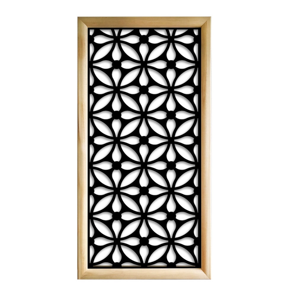 SAMURA - Prostokątne moduły dekoracyjne z drewna i PVC - Rozmiar 73x148 cm - Grubość 64 mm - Kolor wewnętrzny CZARNY