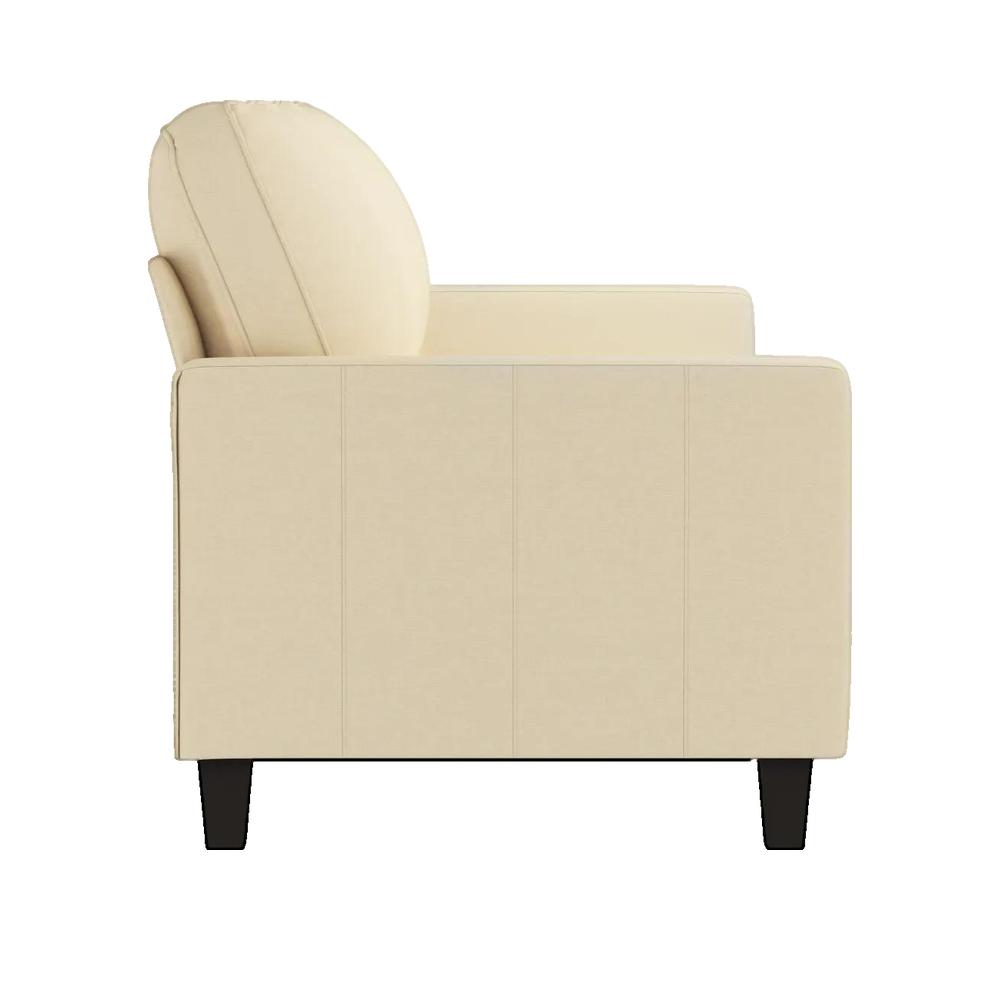 Sofa 3-osobowy vidaXL Kremowy trwała tkanina i nowoczesny design