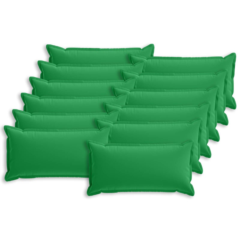 12x Poszewka Dekoracyjna na Poduszkę 40x80 cm Zielona