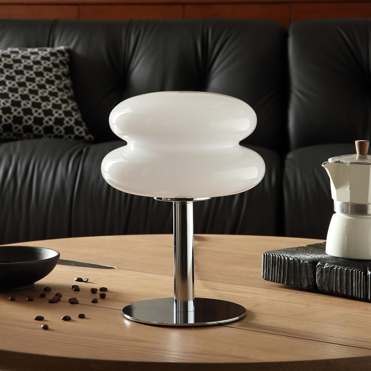 Lampa stołowa Hamburg, lampka nocna z pilotem, atrakcyjna lampa stołowa retro, lampa LED do sypialni (biała)
