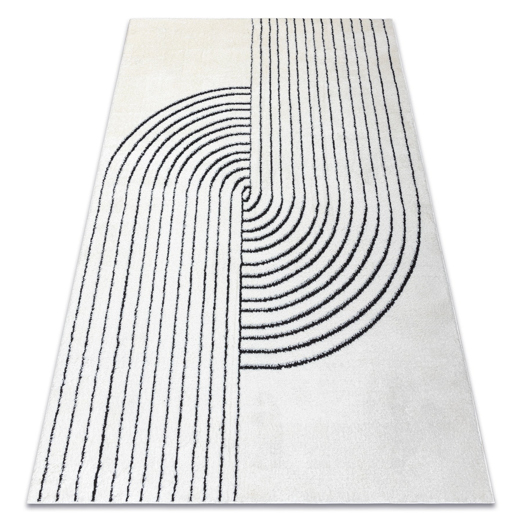 Dywan MODE 8587 geometryczny krem / czarny 200x290 cm