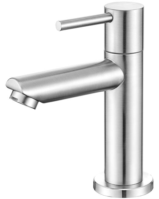 Bateria umywalkowa na zimną wodę z wylewką o wysokości 9,34 cm, bateria umywalkowa na zimną wodę do toalety, bateria mieszaczowa na zimną wodę do łaz