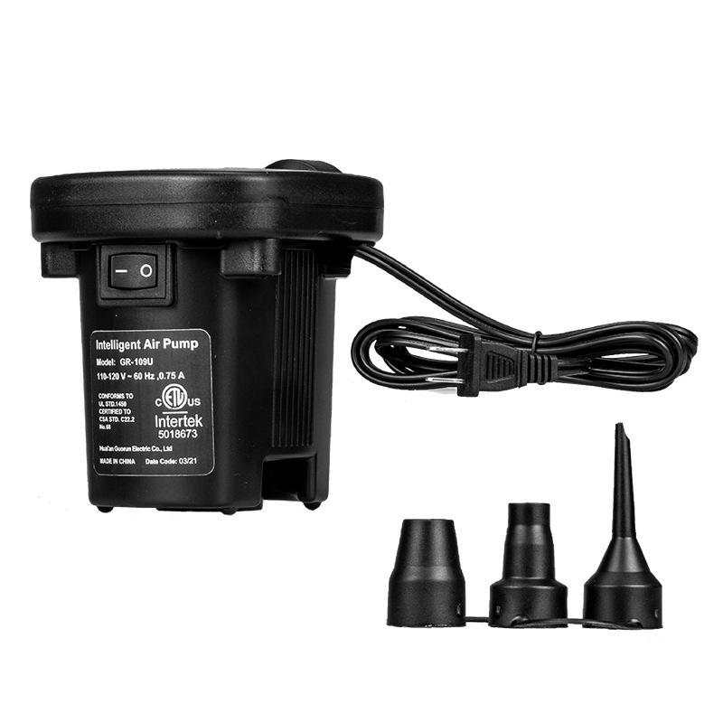 Pompa elektryczna, ładowalna pompka elektryczna, szybkie pompowanie/spuszczanie powietrza, 3 końcówki dyszy w zestawie do łóżka dmuchanego, materaca,