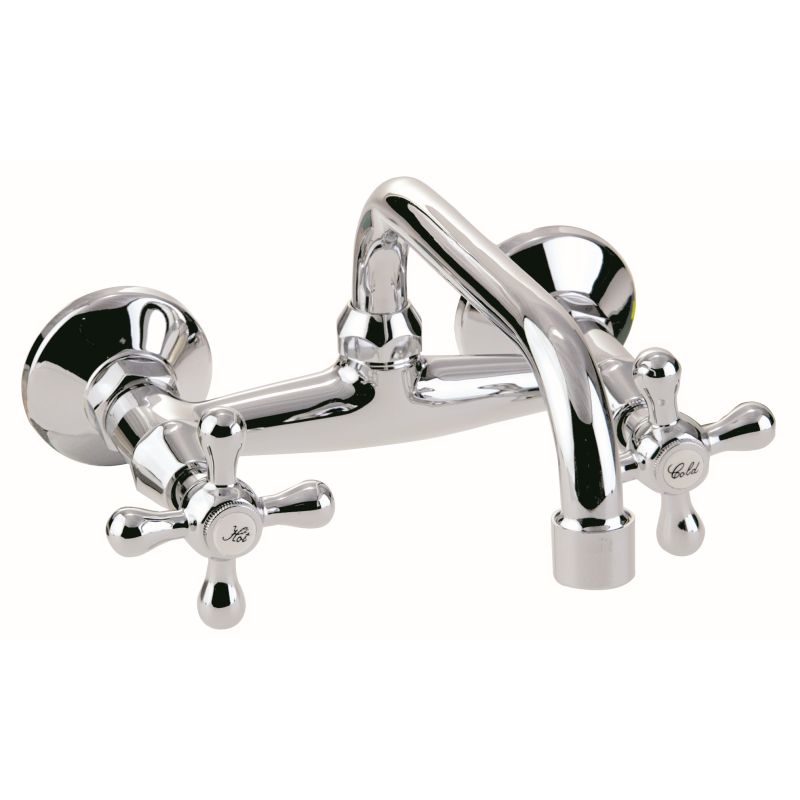 Bateria ścienna Retro wylewka C 20 cm