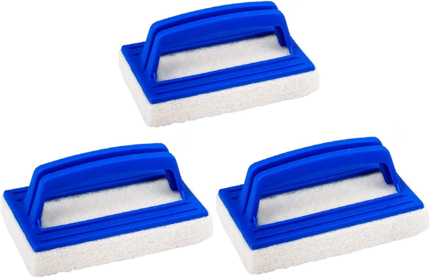 Confezione da 3 spazole per pareti piscina, spazzole per la puzia del pavimento, spugne per piscina con manico, niebieski