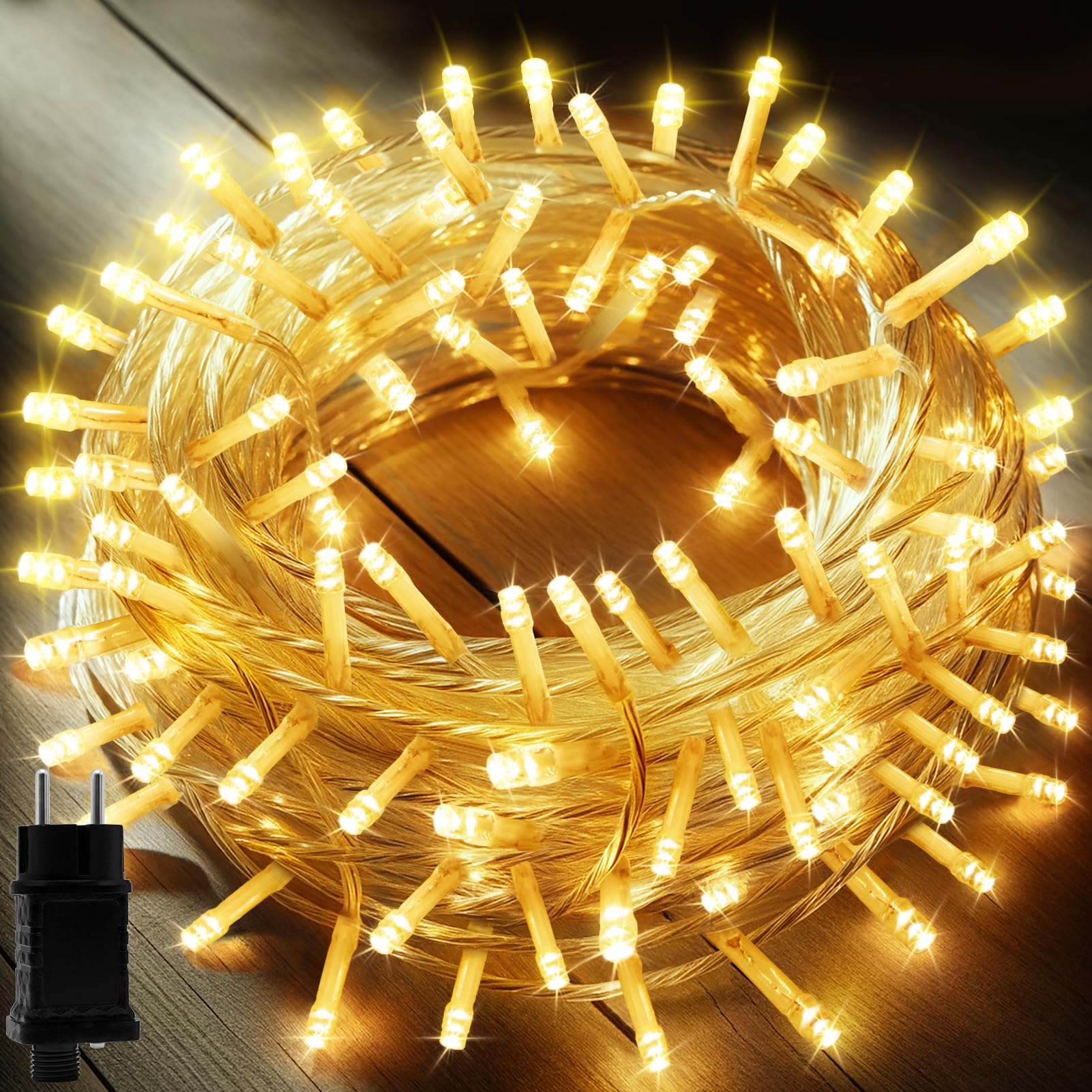 Lampki choinkowe wewnętrzne i zewnętrzne 200 LED 20m Girlanda świetlna na choinkę Lampki elektryczne LED Dekoracje świąteczne