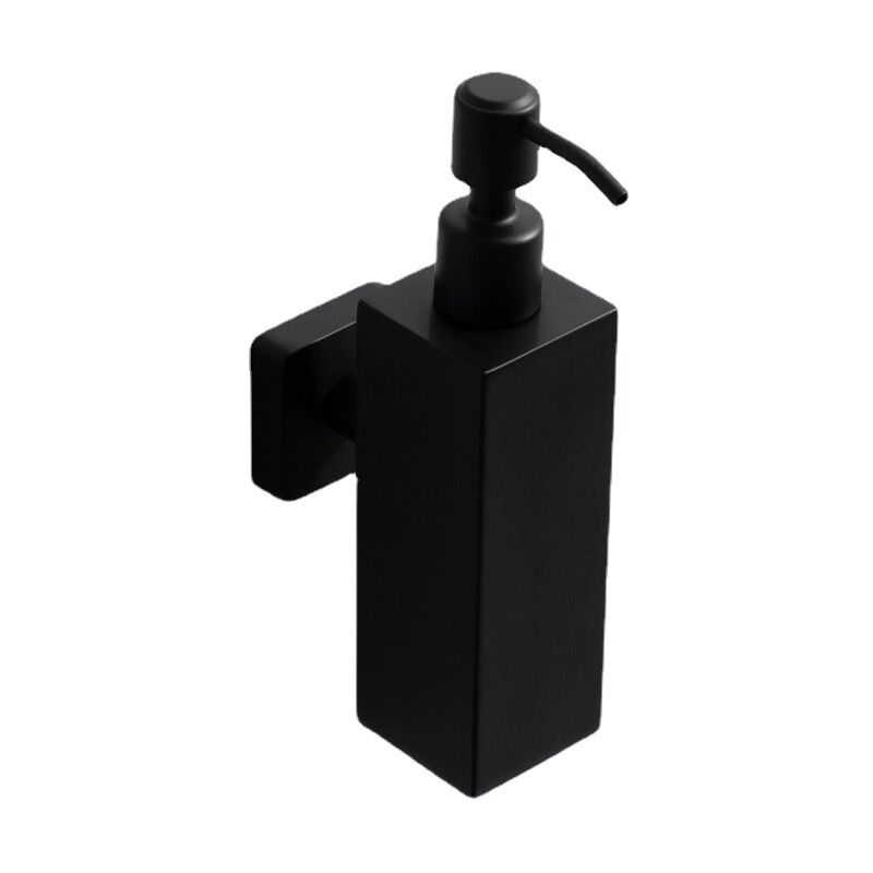 Dozownik mydła 200 ml, stal nierdzewna 304, montaż ścienny, zapobieganie zakażeniom krzyżowym, czarny, ręczny dozownik mydła, żel pod prysznic, szampo