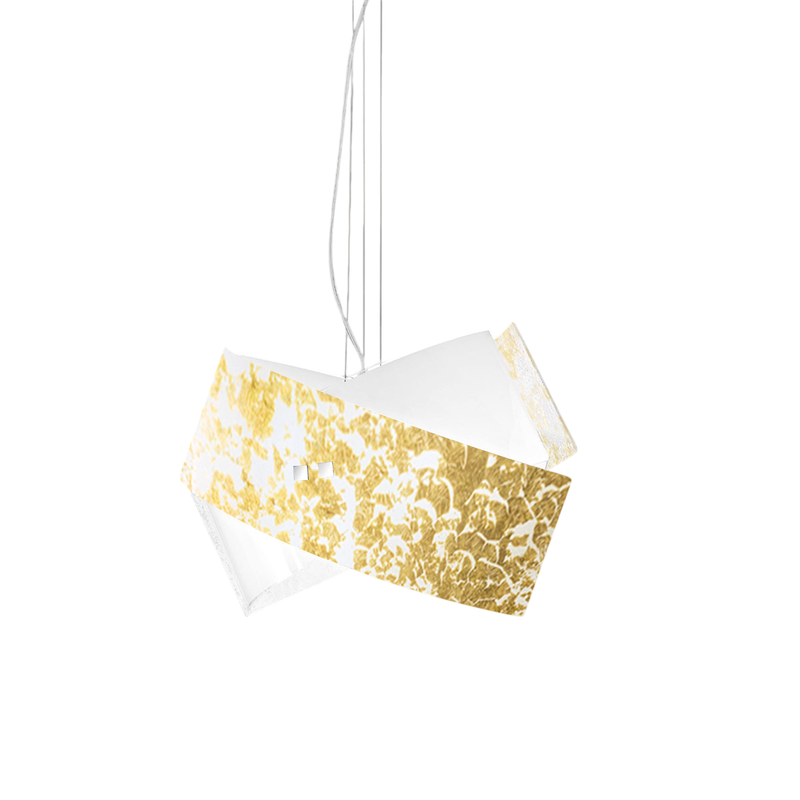 Camilla - Złota lampa wisząca 2XE27 max 2X70W IP20 - Lampa sufitowa o nowoczesnym designie z aluminium - Gniazdo E27