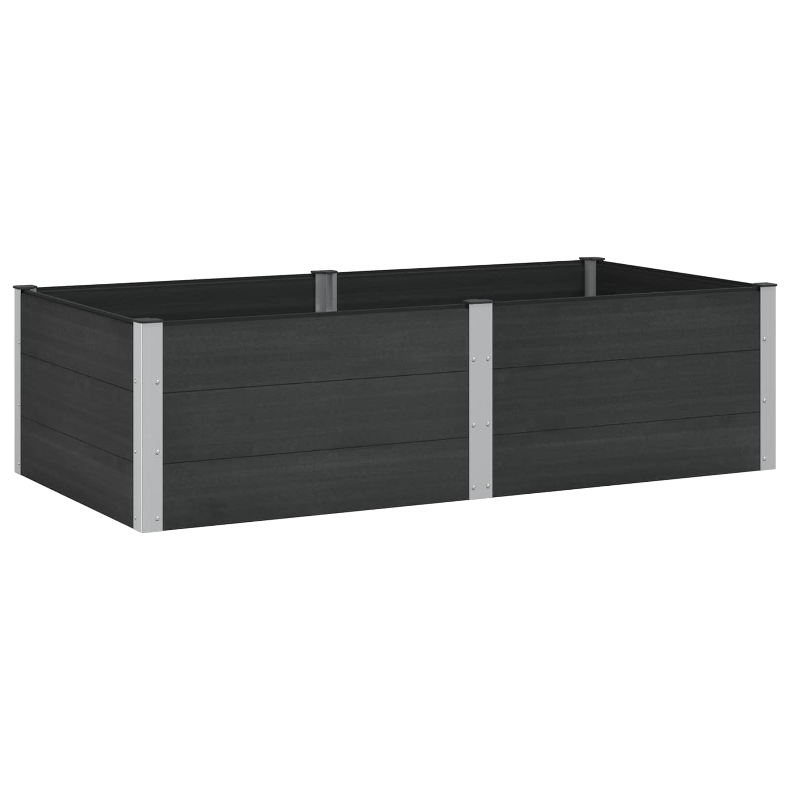Podniesiona rabata ogrodowa Czarny 200 x 100 x 54 cm