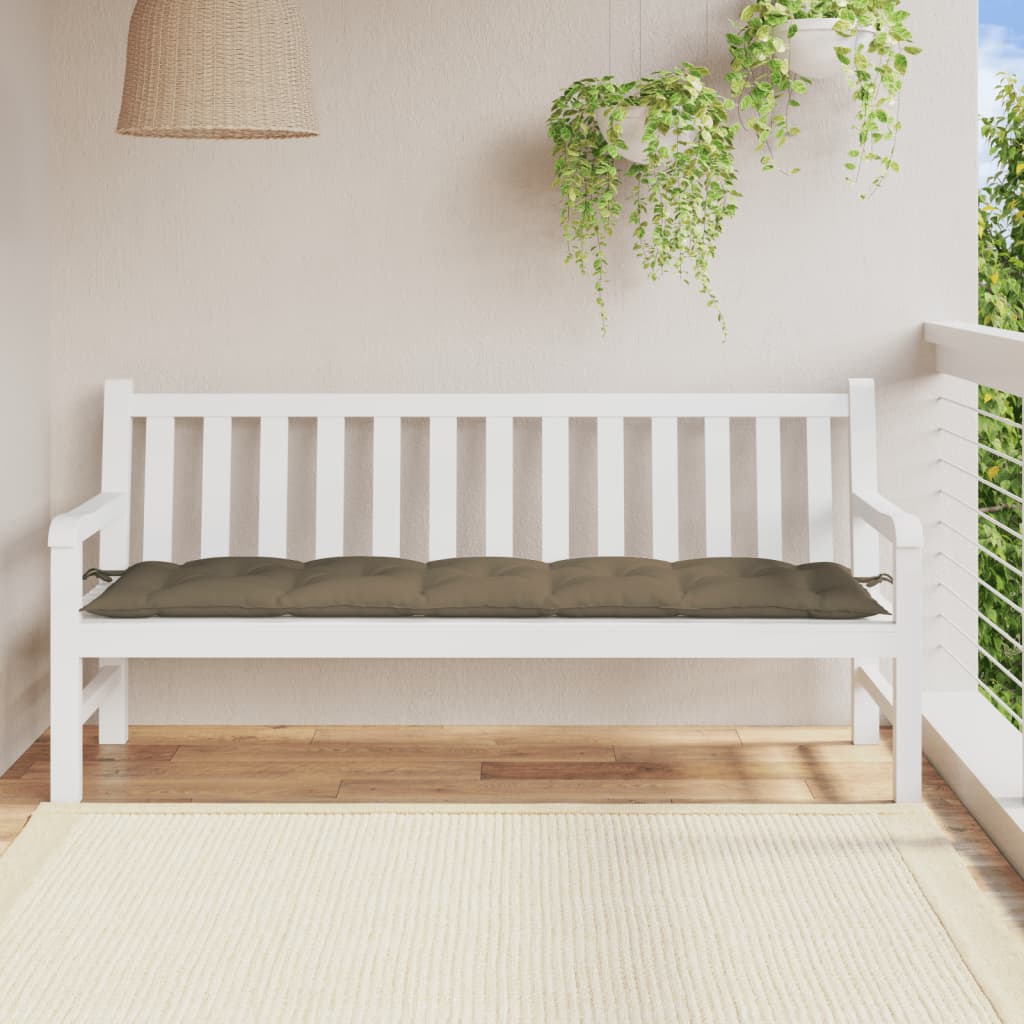 Poduszka na ławkę ogrodową, melanż taupe, 180x50x7 cm