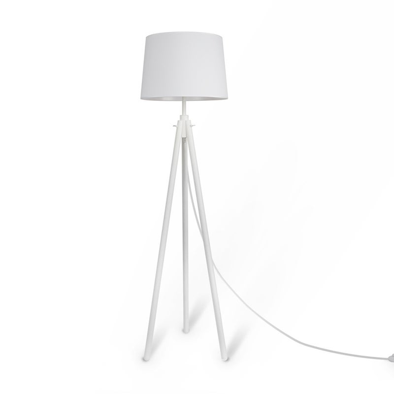 Lampa podłogowa biała z abażurem Calvin Maytoni Z177FL-01W