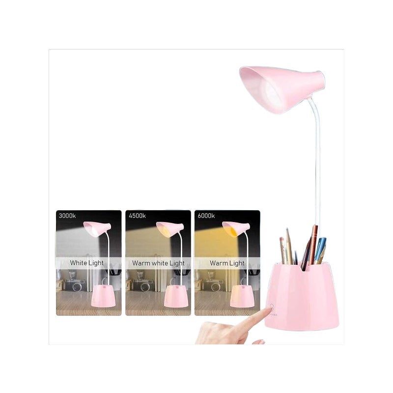 Lampka biurkowa LED - 24 LED - 3 poziomy jasności przyjazne dla oczu - Ładowana przez USB - Włącznik dotykowy - Lampka biurkowa dla dz