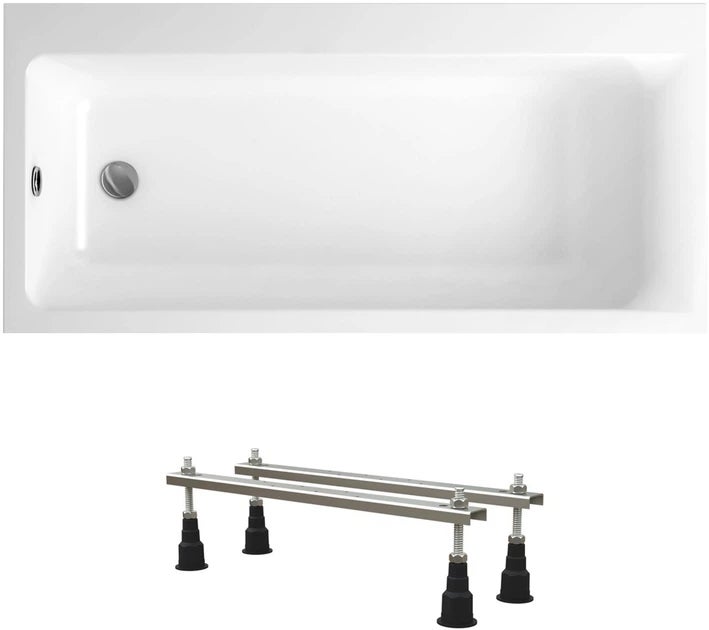 Wanna akrylowa Helmken Seraphina 160x80 lewa z akrylu lanego, ze wzmocnionym korpusem + Nóżki / 3512160LZ