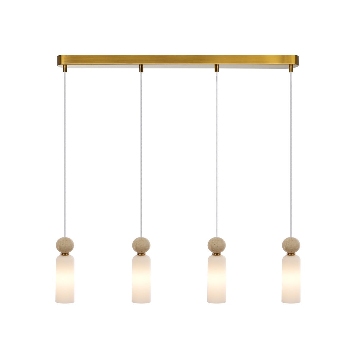 Lampa wisząca SANTOS mosiądz 4 x G9 x 40W wym: 185 x 81 x 6 cm Italux