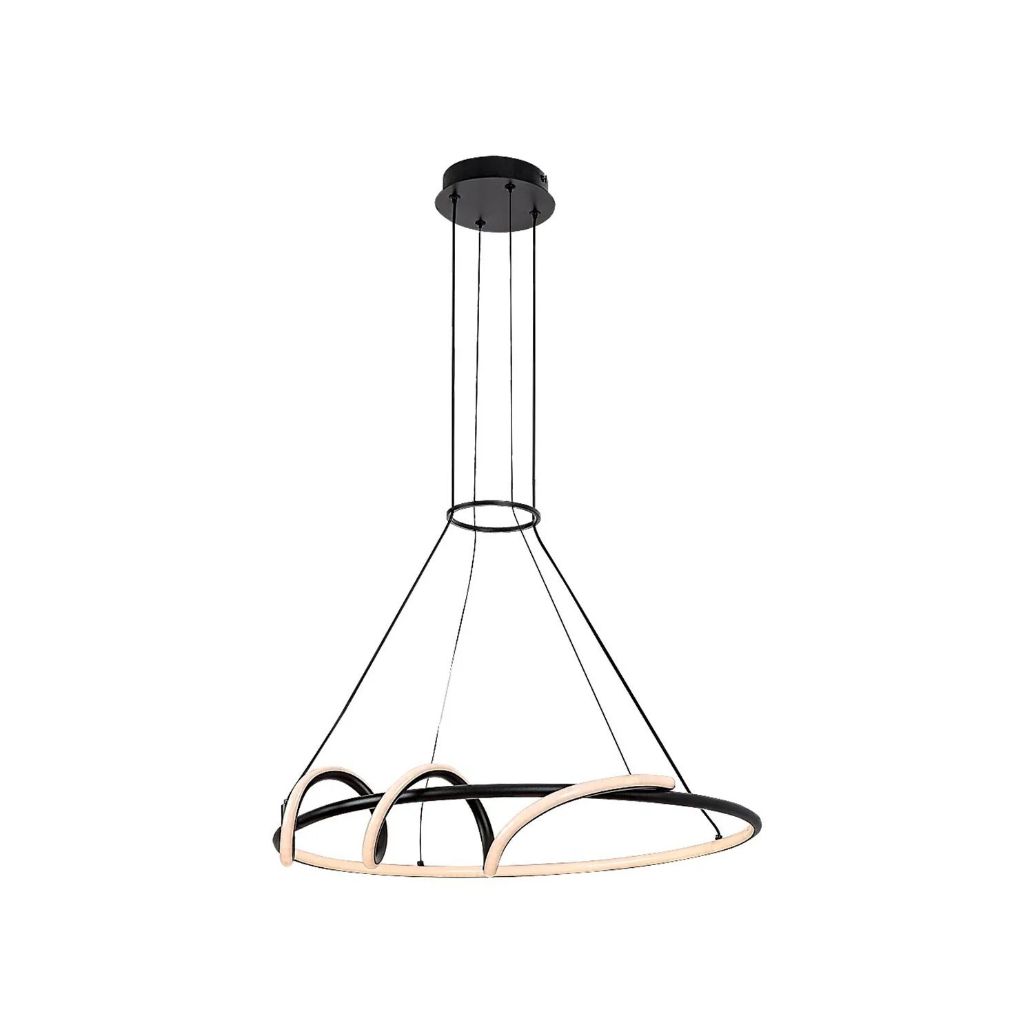 Lampa wisząca Menazi czarno-biała LED 46W 3000-6500K 4160lm dekoracyjna wym: 120 x 63,5 x 60 cm metal Rabalux