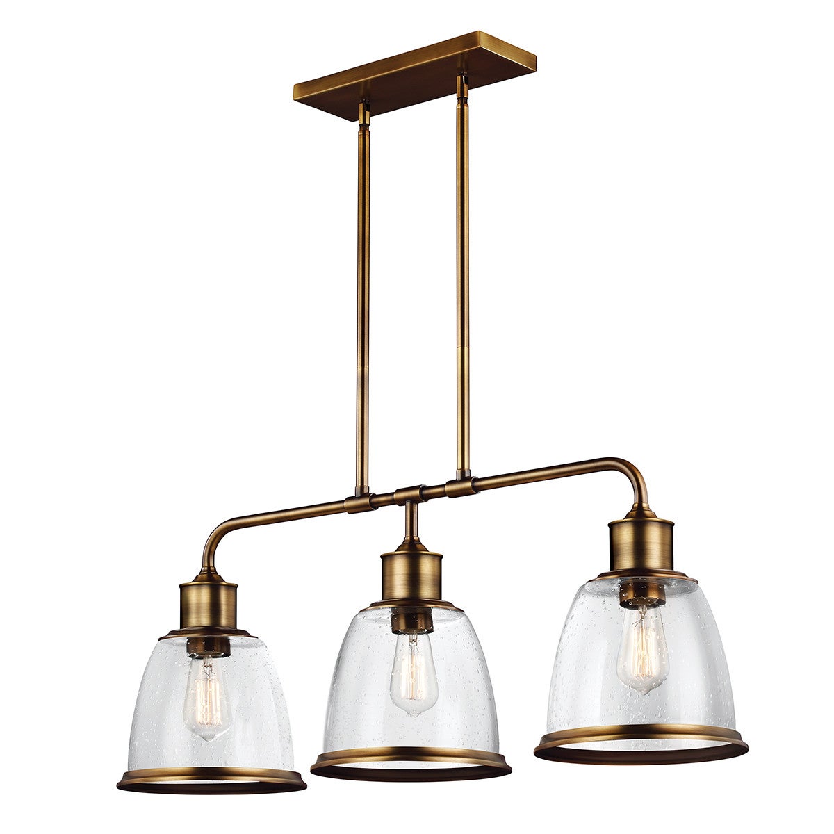 Lampa wisząca postarzany mosiądz Hobson 3xE27 60W Feiss