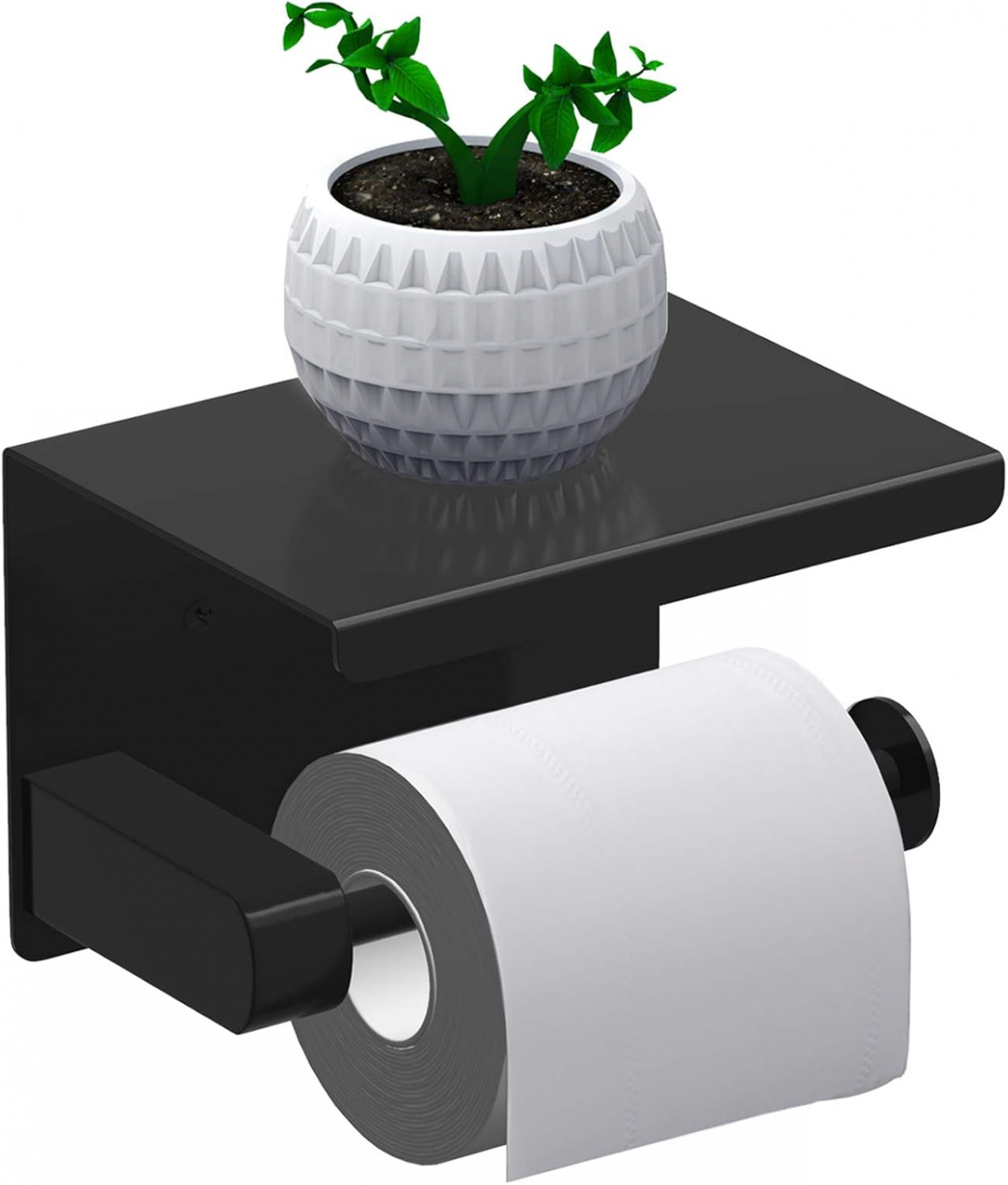 Uchwyt na papier toaletowy, uchwyt na rolkę papieru toaletowego bez wiercenia, uchwyt na papier toaletowy, dozownik papieru z półką