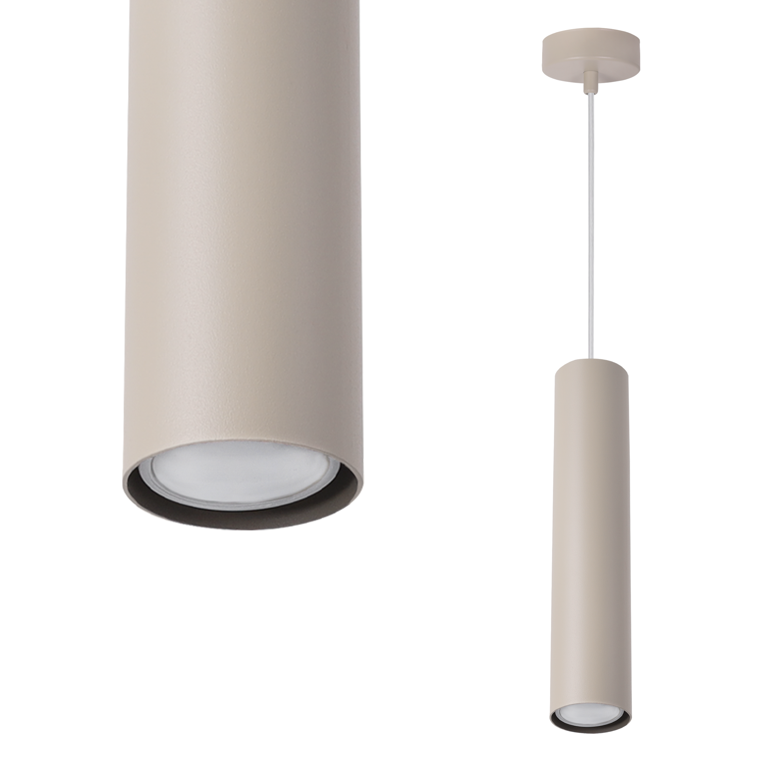Lampa sufitowa wisząca Light Home LH Tuba 1x GU10 kaszmirowy