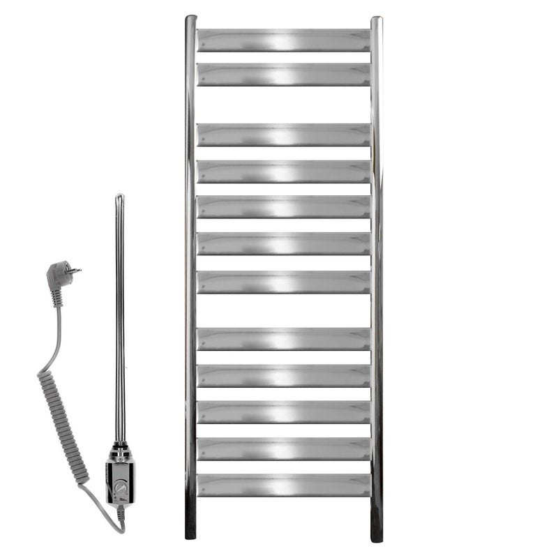 Design grzejnik lazienkowy grzejnik lazienkowy podgrzewacz reczników 500 x 950 mm chrom z pretem grzewczym 600W