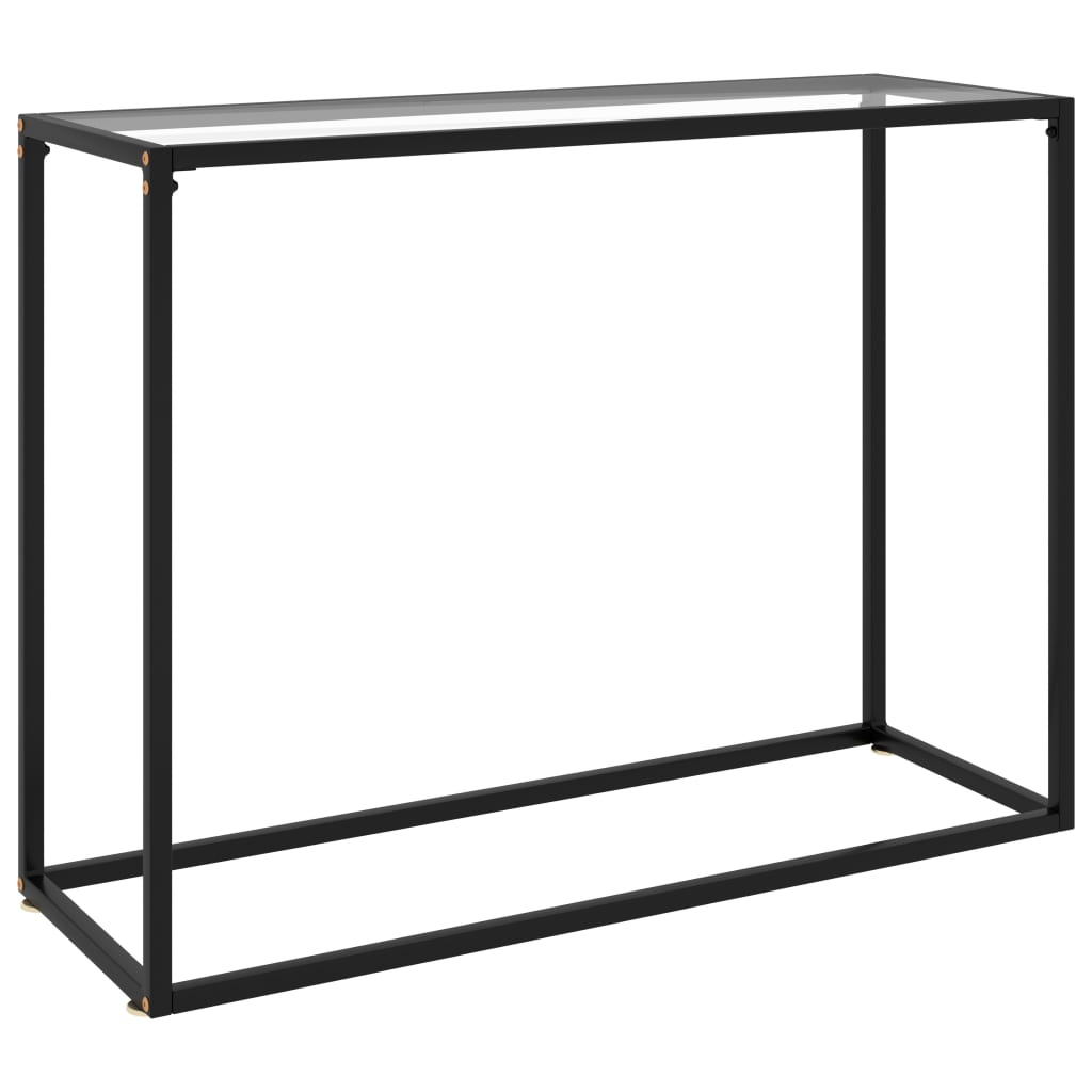 vidaXL Stolik konsolowy, przezroczysty, 100x35x75 cm, szkło hartowane