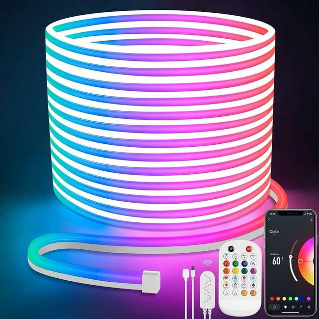 Taśma LED RGB Multikolorowa Sterowanie Aplikacją Neonowa Taśma LED Elastyczna Wodoodporna z Możliwością Przycięcia Synchronizacja Muzyki energetyczna