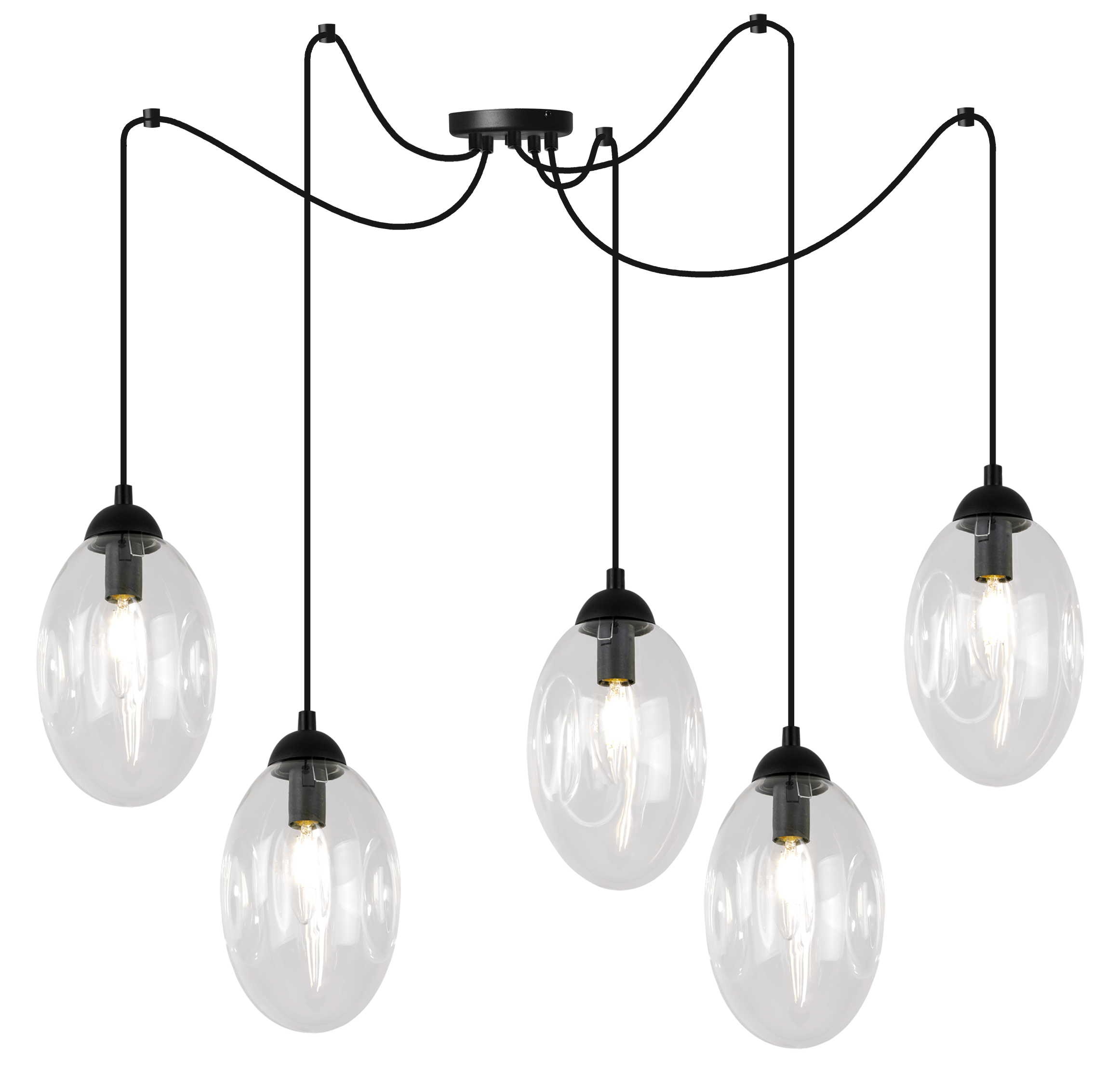 Lampa sufitowa wisząca Light Home LH Vigo Spider 5x E14 60W transparentny