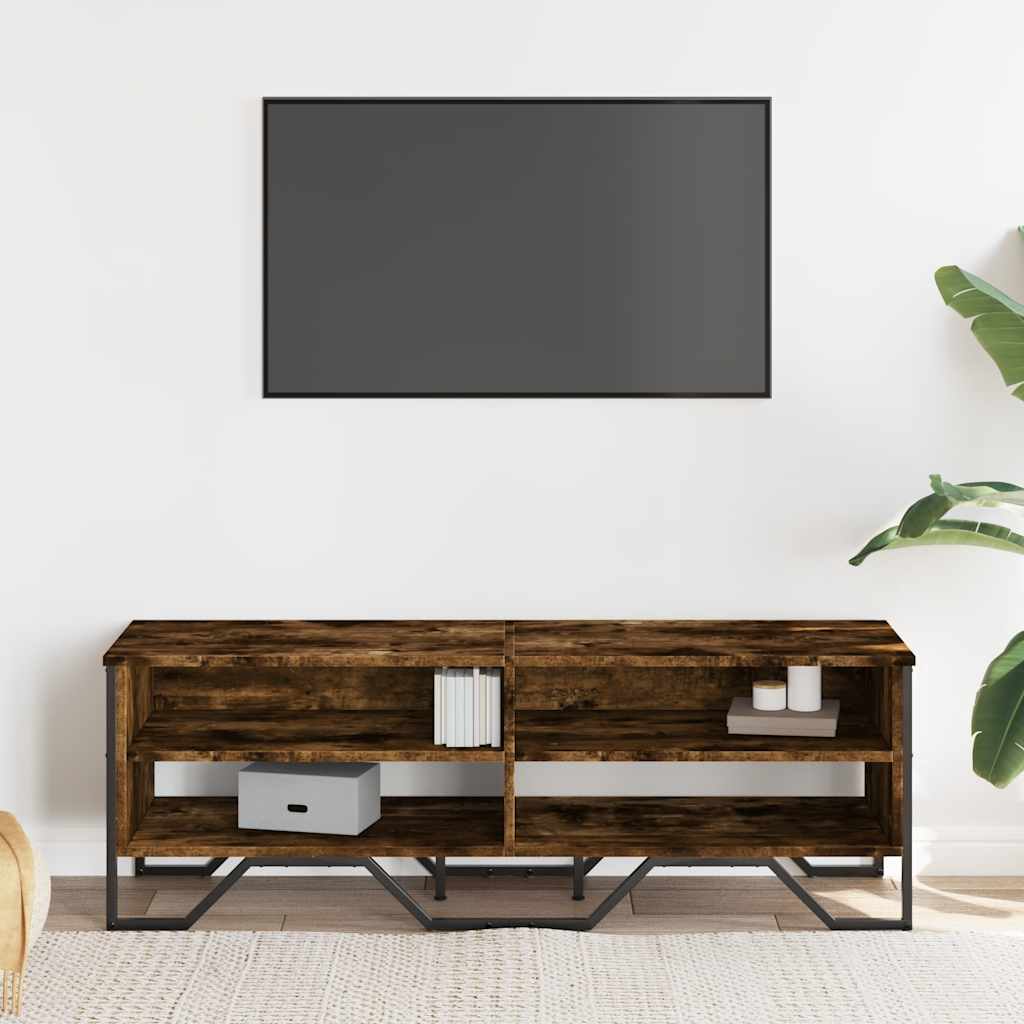 Szafka pod TV, przydymiony dąb, 122x34x41 cm