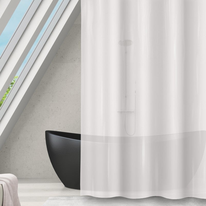 Zasłona prysznicowa z PEVA 120x200 cm, bez haczyków i kółek.