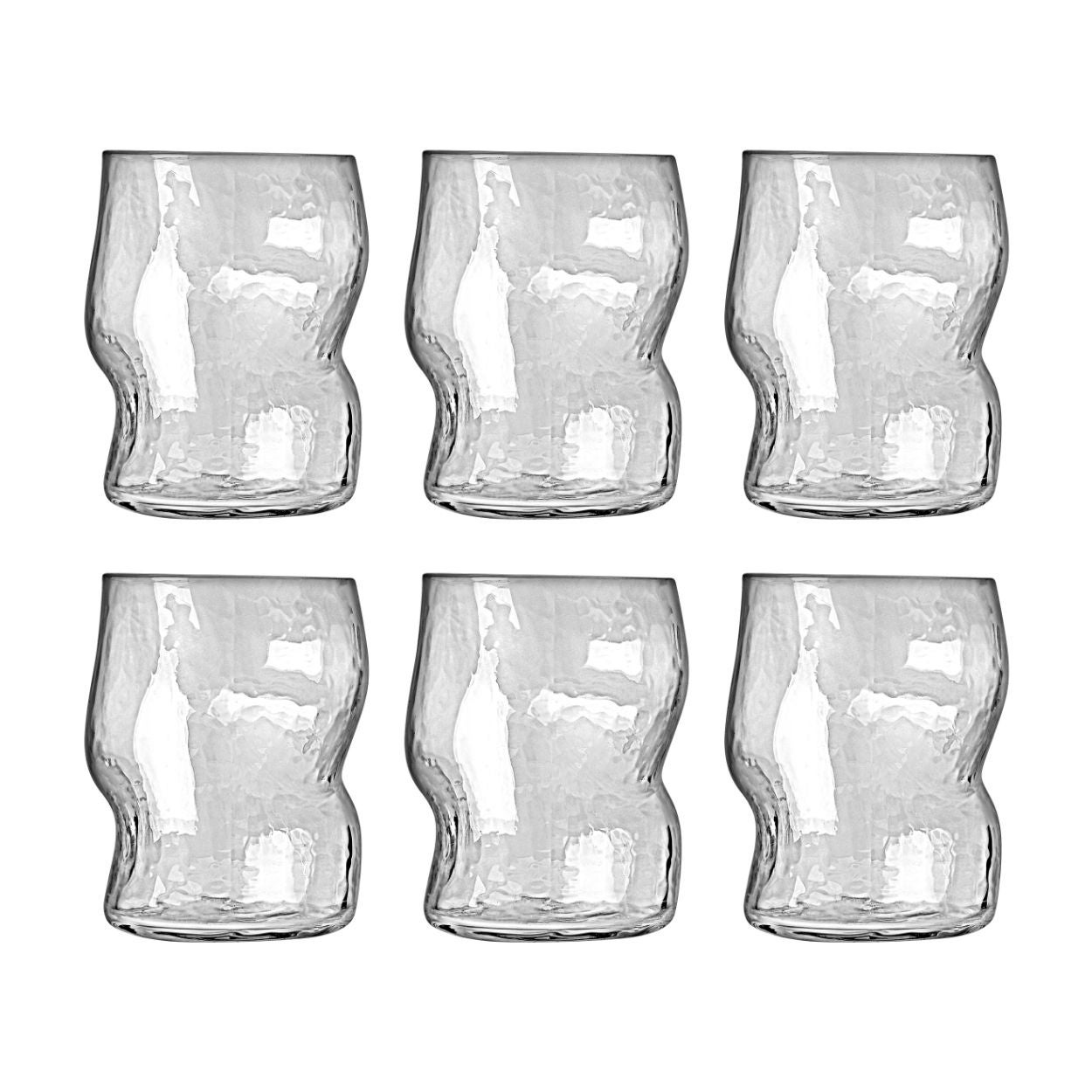 Szklanki Distorted 250 ml szkło transparentne 9,3x7 cm 6 szt.