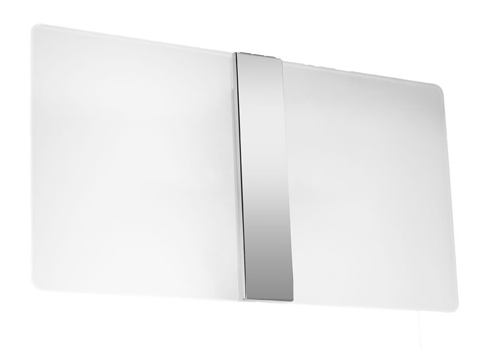Applique Verre Blanc/Chromé G9 2 Azalia