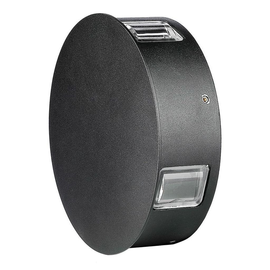 Lampa ścienna LED okrągła 3W 140LM/W Kolor czarny 3000K IP65