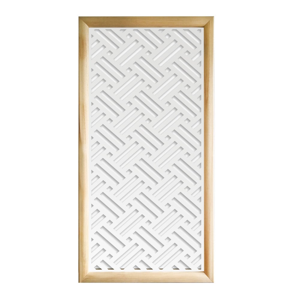 FILOTTO - Prostokątne moduły dekoracyjne z drewna i PCV - Rozmiar 47x94 cm - Grubość 47 mm - Kolor wewnętrzny BIAŁY