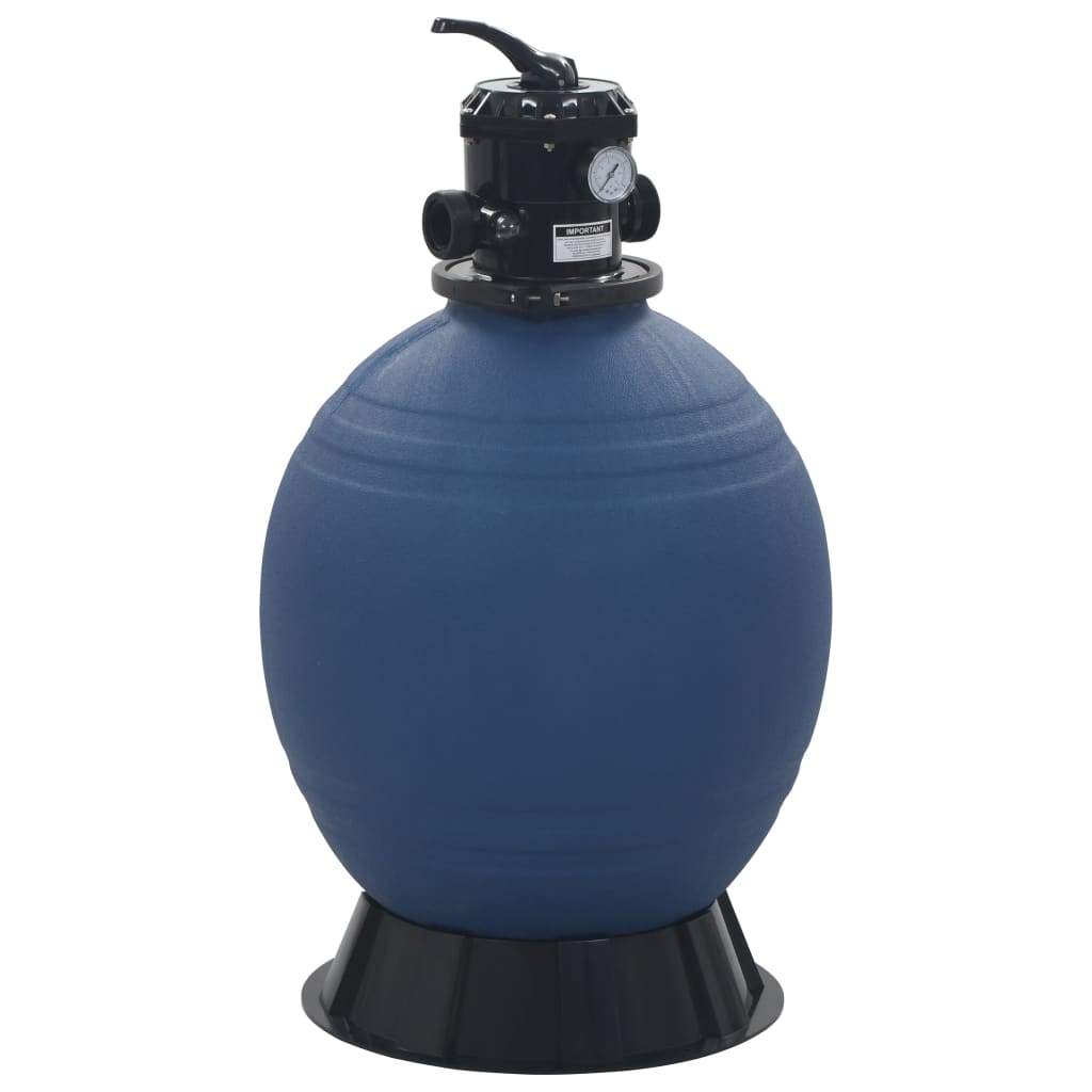 Piaskowy filtr basenowy z zaworem 6 drożnym, niebieski, 560 mm vidaXL
