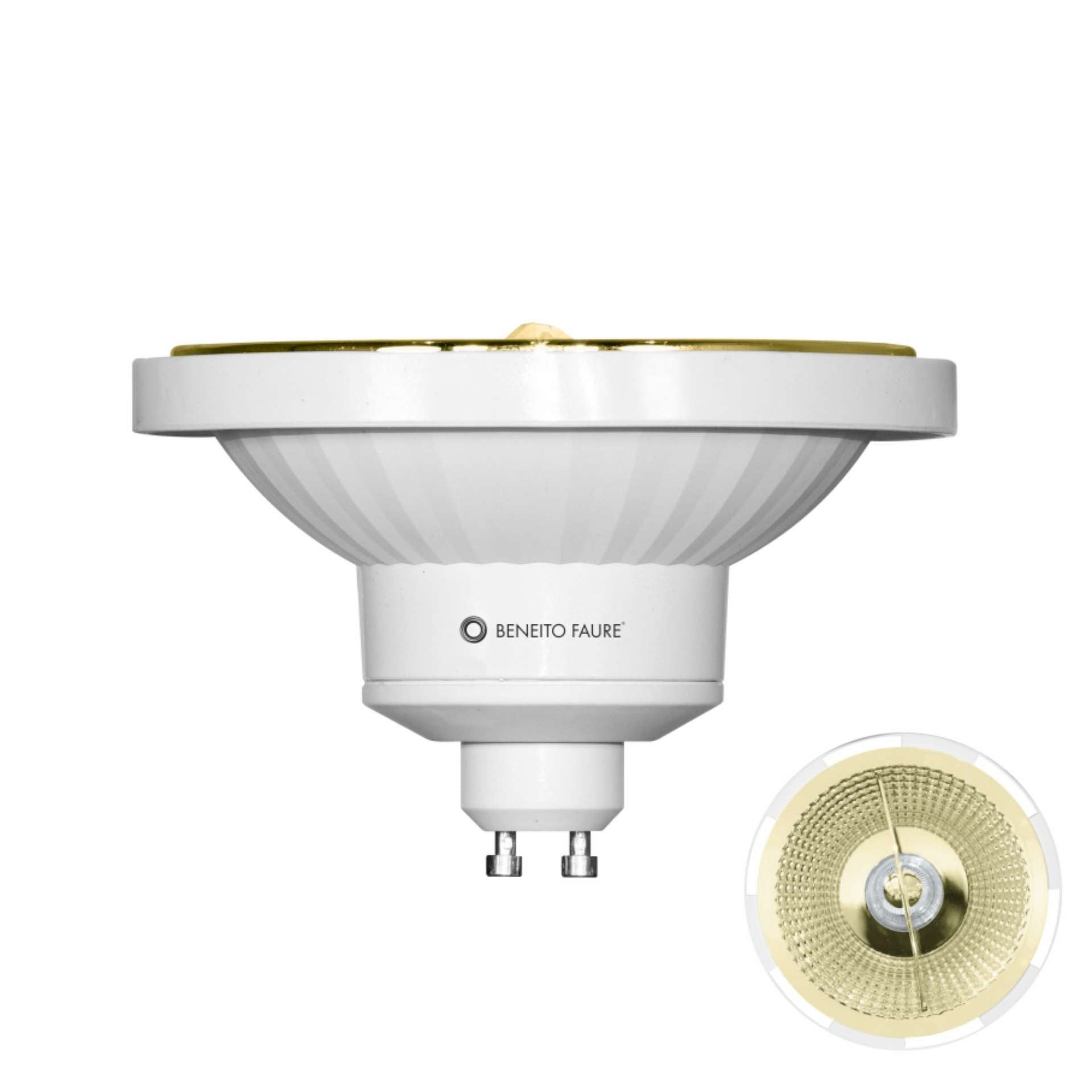 Żarówka LED Nitro Dichroic 15 W GU10, kąt świecenia 45 stopni, 2700 K, 1000 lumenów – Beneito & Faure, energooszczędne oświetlenie LED