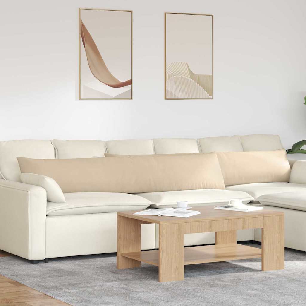 Poduszki na sofę 2 pcs Kremowy 200 x 40 cm tkanina vidaXL