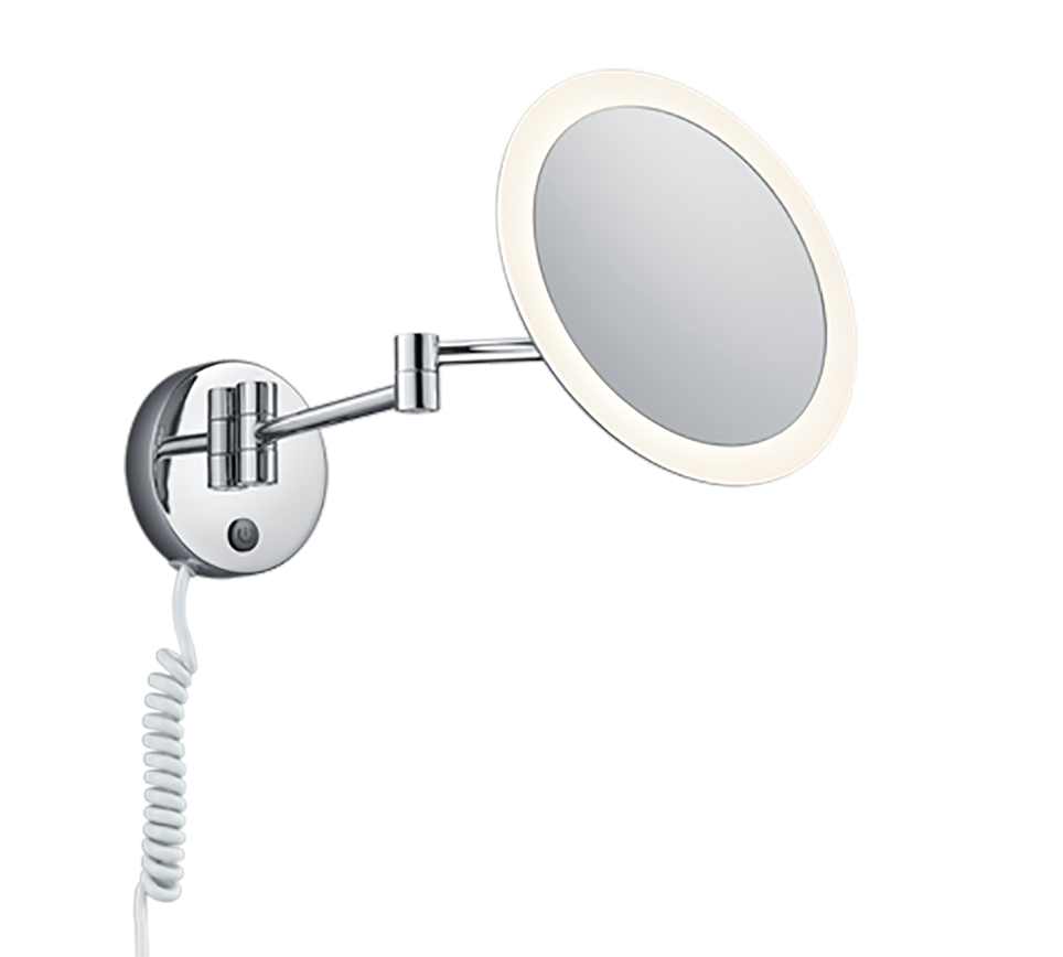 Lusterko kosmetyczne łazienkowe z lampą LED VIEW srebrne Trio 282990106