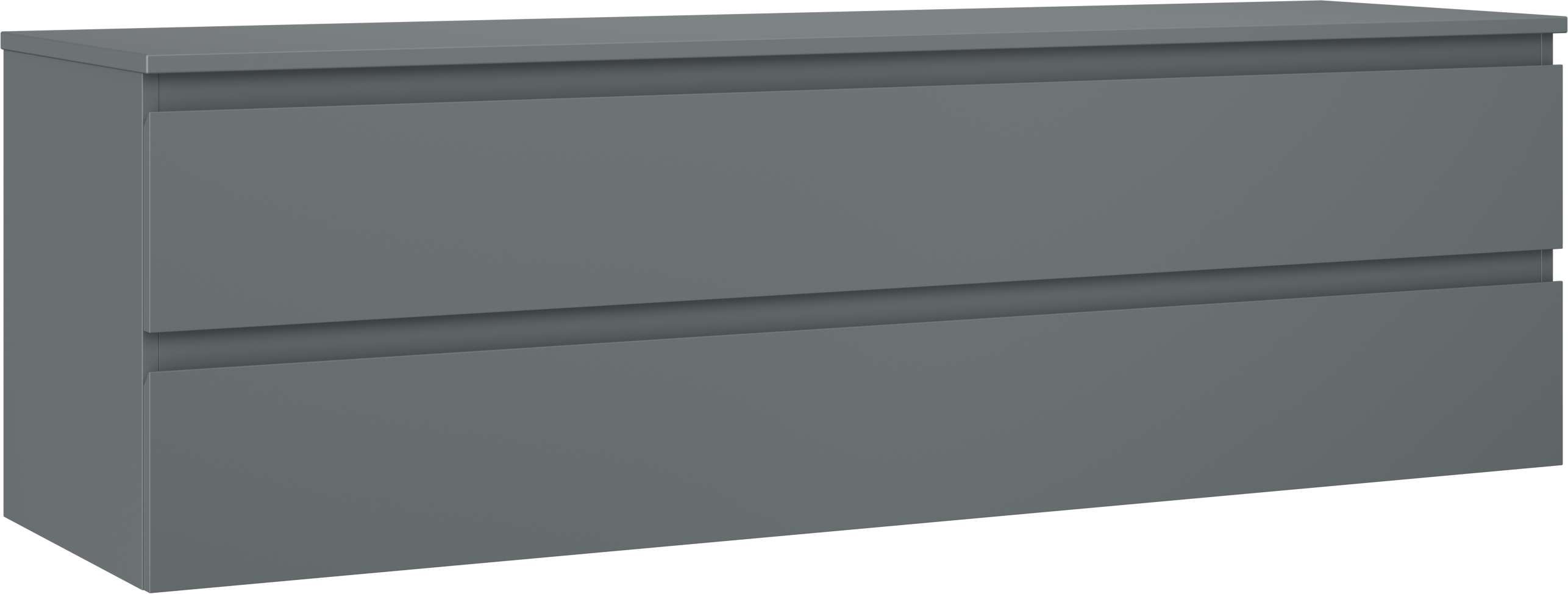 Mexen Orio szafka łazienkowa podumywalkowa 160 cm z blatem, 2 szuflady, grafit mat - 91A10-16047-2-BFFC66