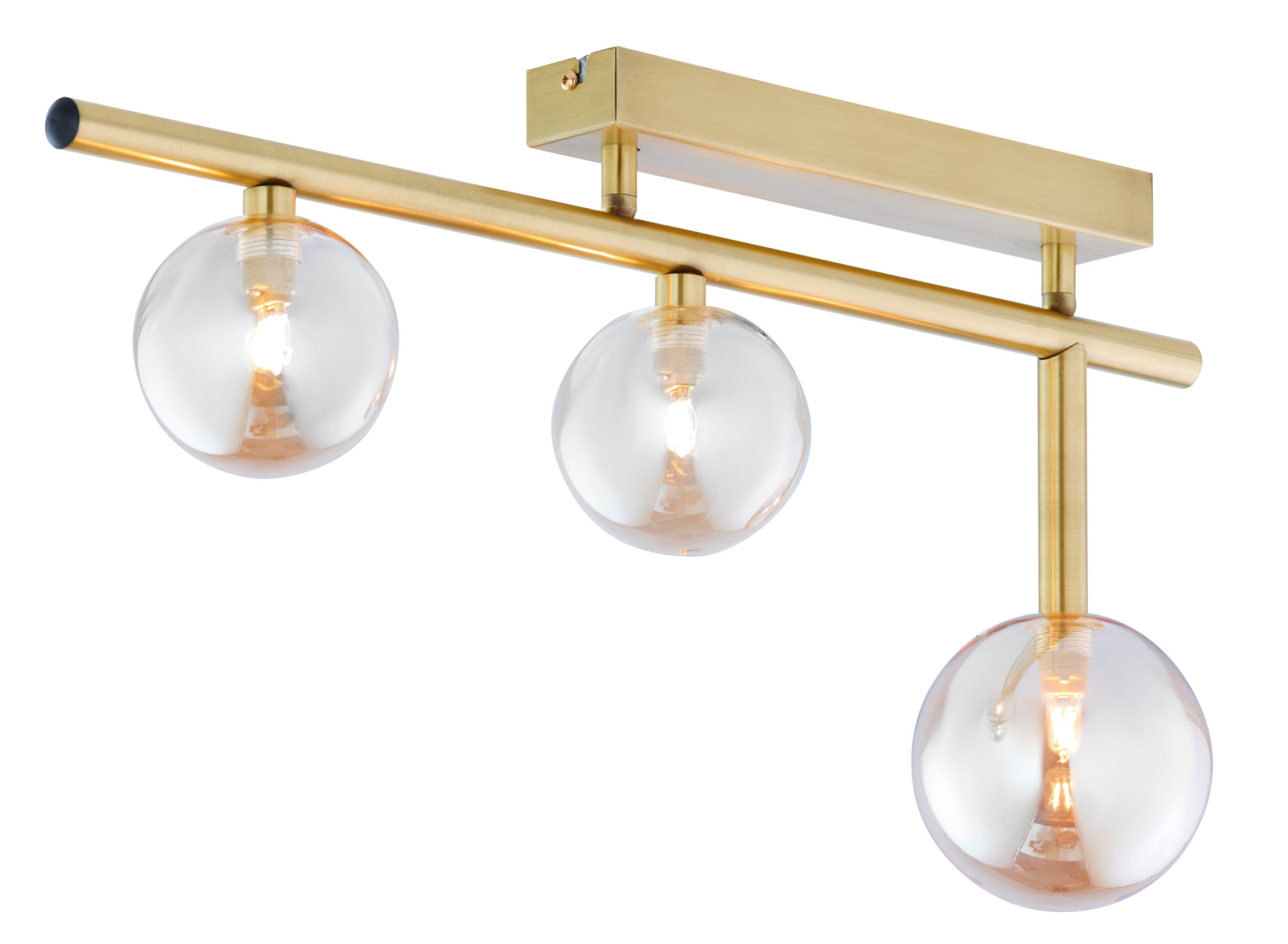 Lampa sufitowa NEPTUN szklana JUPITER złoty G9 30x61x12 cm 1 szt.