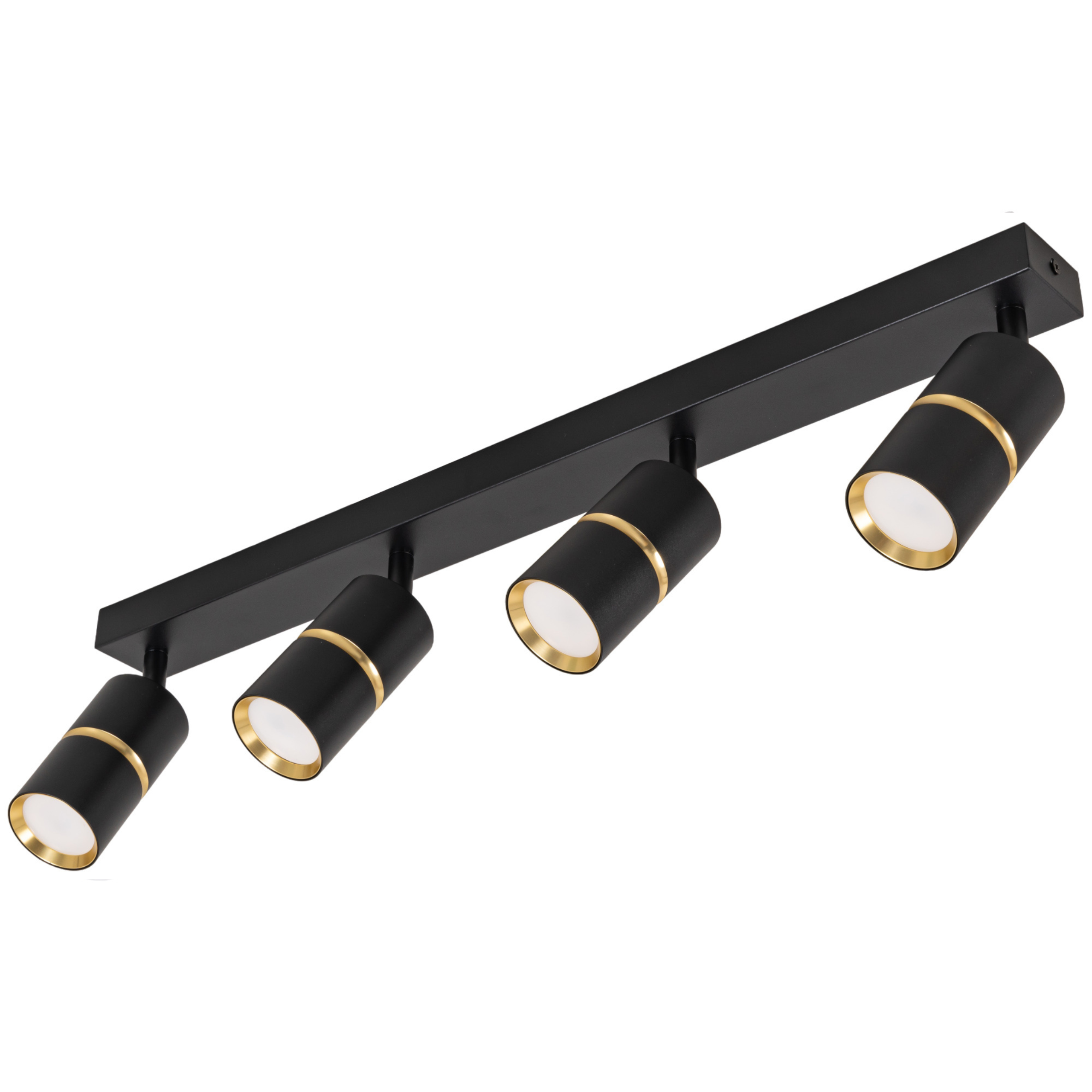 Listwa reflektorowa czarna złota LED - Lampa sufitowa 4 x GU10 - Kinkiet natynkowy oprawa halogenowa Tuba - LEDHOFF