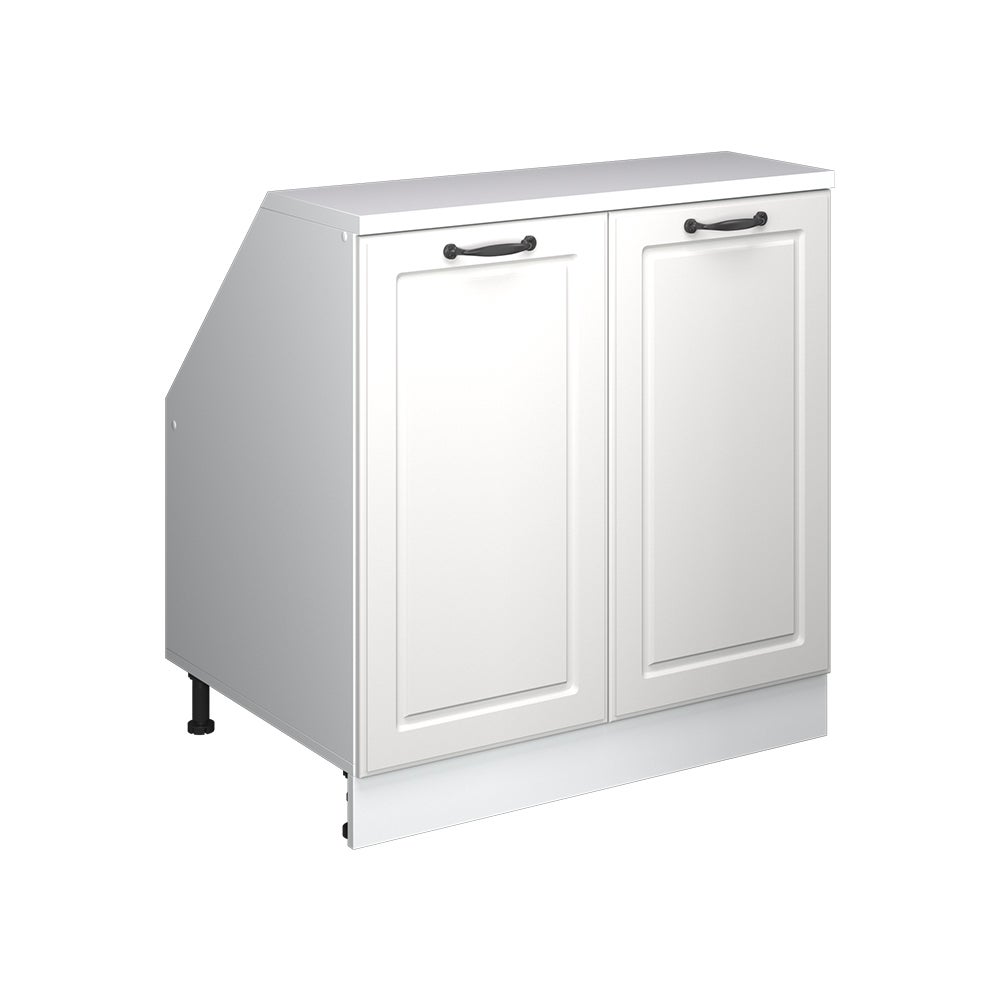 Vicco Szafa skosna Rion, Biały domek wiejski, 80 x 81.6 cm z 2 drzwiami, korpus szafy głębokość 60 cm