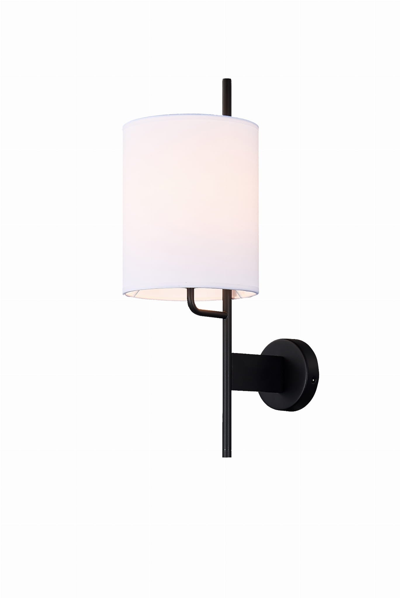 Kinkiet ścienny Tokyo czarno-biały 1xE27x40W wym: 57,5 x 29,6 x 18 cm tkanina IP20 Candellux