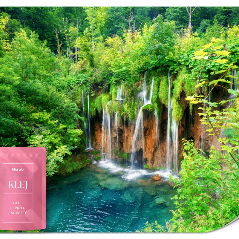 FOTOTAPETA DO SALONU WODOSPAD KASKADA LAS TROPIKALNY NATURA 3D 100x70