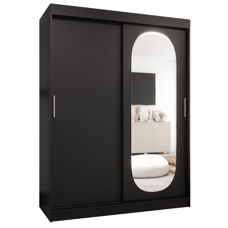 Szafa przesuwna garderoba ROYAL 150 x 62 x 200 cm Czarny