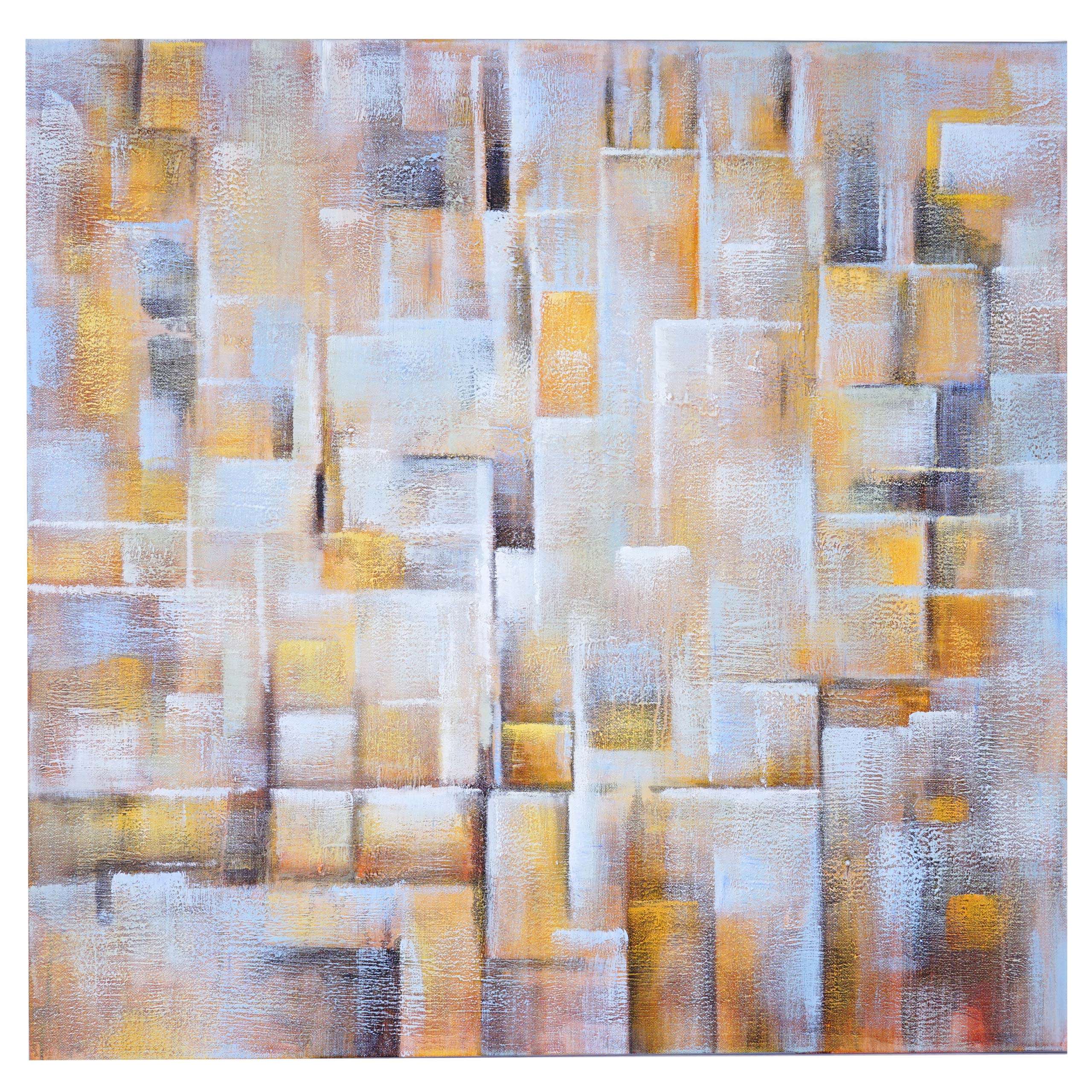 Obraz olejny Cubes, 100% ręcznie malowany obraz ścienny XL, 100x100cm
