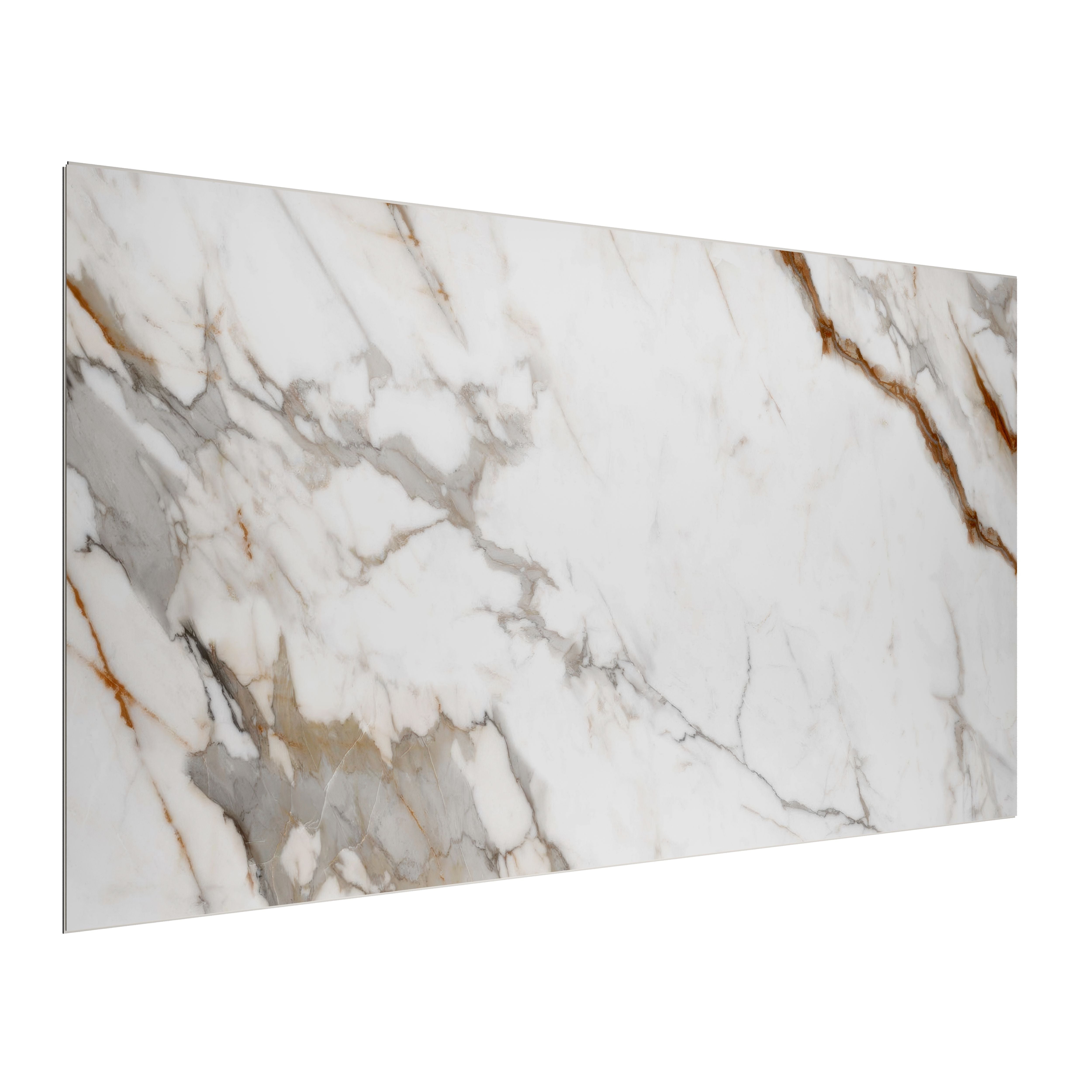Panel ścienny dekoracyjny SPC WALL Marbet Design 60x120 cm Carrara white & brown glossy 5 szt.