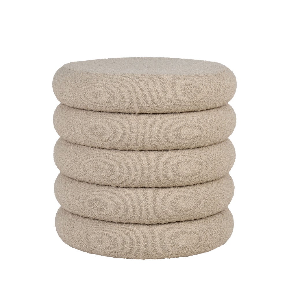Brooklyn puf bouclé przechowywania Ø44cm beżowy.