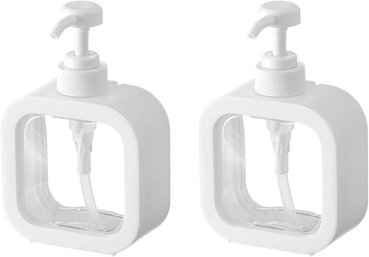 Dozownik do mydła, 300 ml, 2 sztuki, dozownik do płynu do mycia naczyń, biały